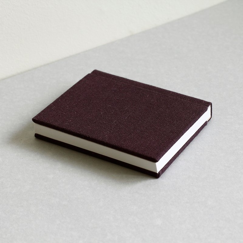 素色棉麻布面筆記本 - 暗紫 (小) - 筆記簿/手帳 - 紙 紫色