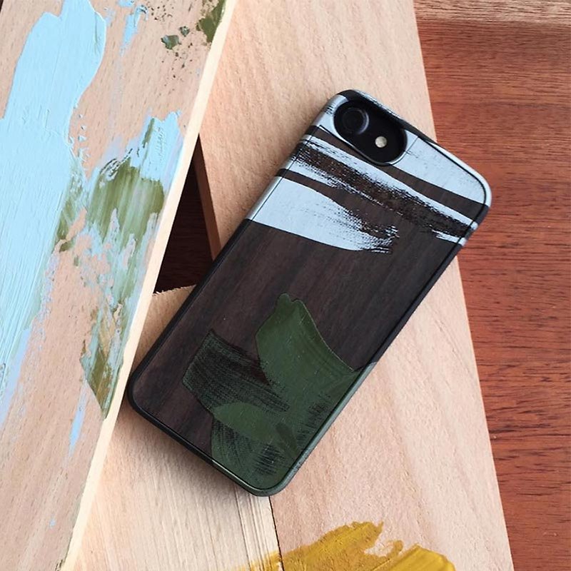 [予約購入]丸太携帯ケース/油絵QUATTRO-iPhone Samsung - スマホケース - 木製 ブラウン