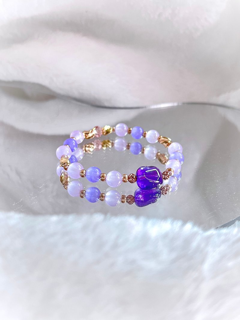 Amethyst • Amethyst | 14K Gold Filled Crystal Bracelet - Bracelets - Crystal Purple