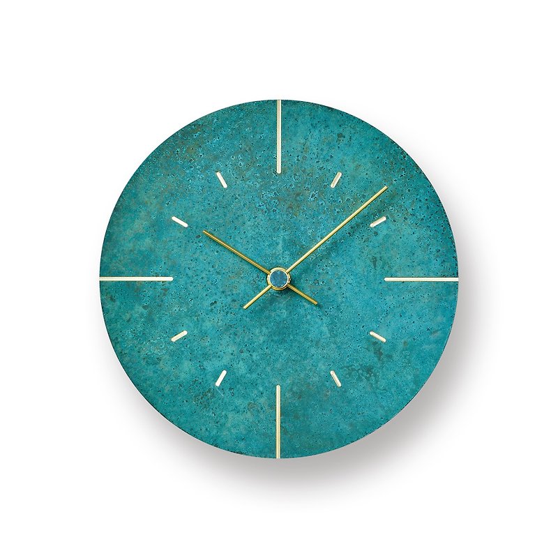 Lemnos Orb Cast Brass Clock - Green - Clocks - Other Metals Green