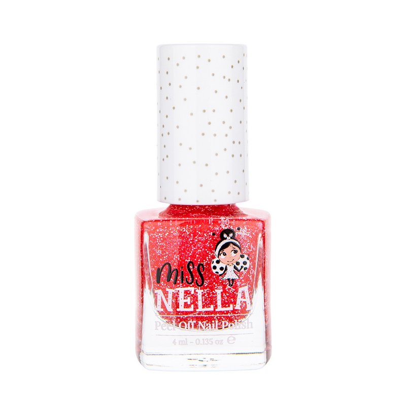 UK [Miss NELLA] Water-based removable safe nail polish for children - Apple Balloon MN48 - ยาทาเล็บ - วัสดุอื่นๆ สีแดง