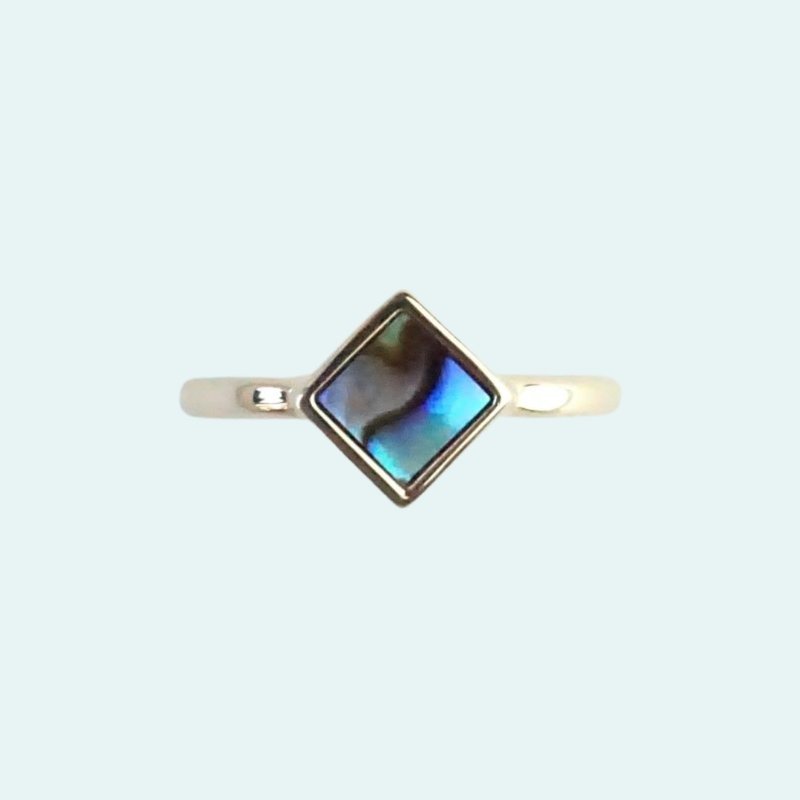 K10 Abalone Ring - General Rings - Other Metals Gold