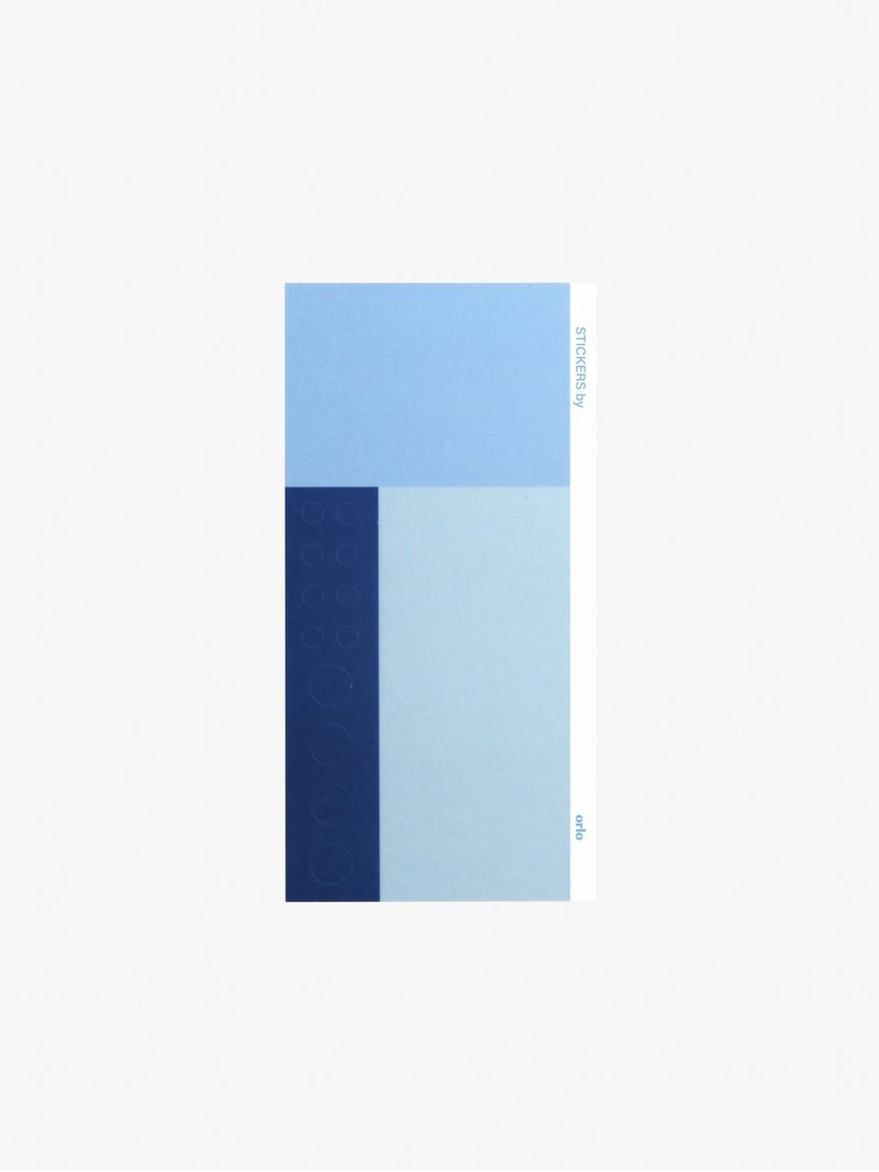 washi blue trio・和紙圓點貼 - 貼紙 - 紙 藍色