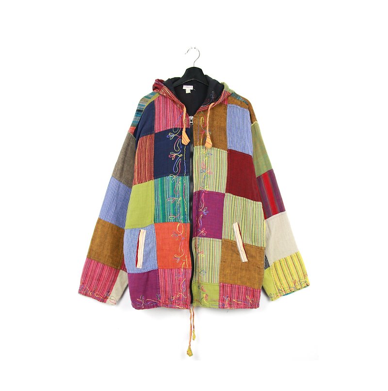 Back to Green :: vintage colorful stitching // vintage - Women's Casual & Functional Jackets - Cotton & Hemp 