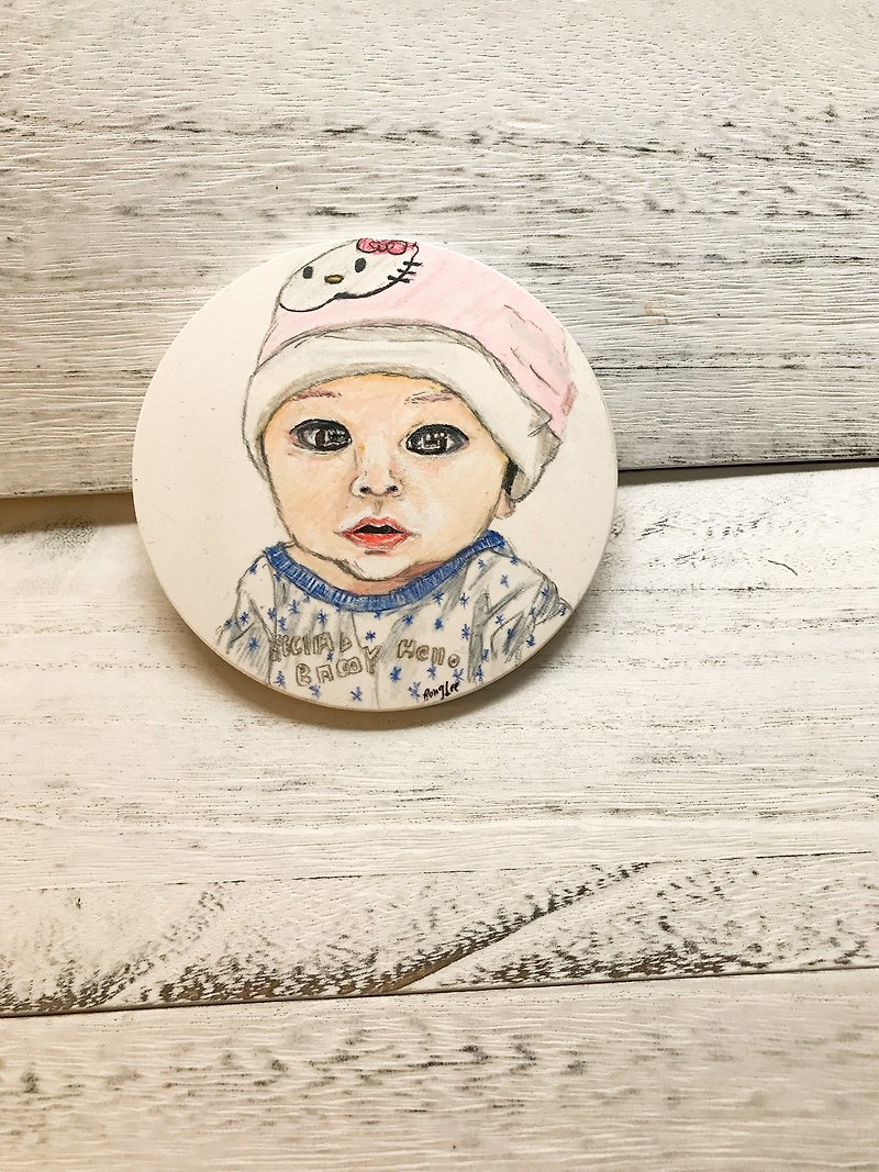 Sold/Hand painted ceramic coasters/artwork - Coasters - Pottery 