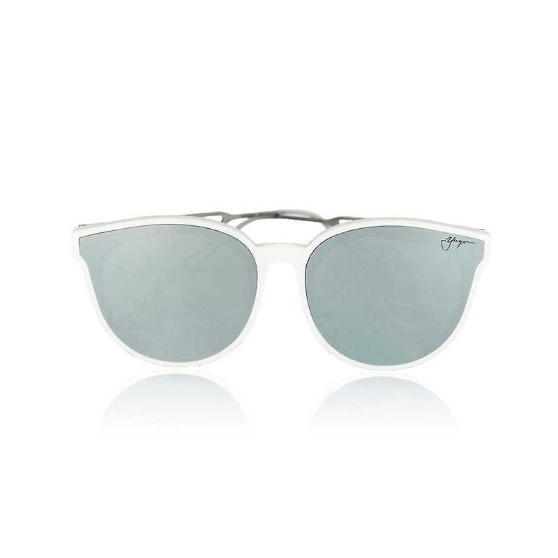 Power Power Beauty Series Sunglasses-Power Primary Color Diamond White - กรอบแว่นตา - วัสดุอื่นๆ ขาว