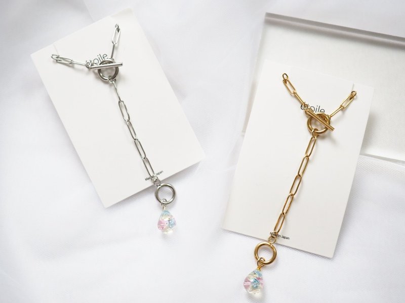 Swarovskiドロップネックレス　SDN-17 - ネックレス - レジン 多色