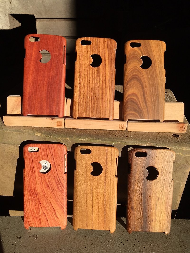 Iphone6 / iphone6 PLUSログ電話ケース -  3Dプレーンベーシック - スマホケース - 木製 ブラウン