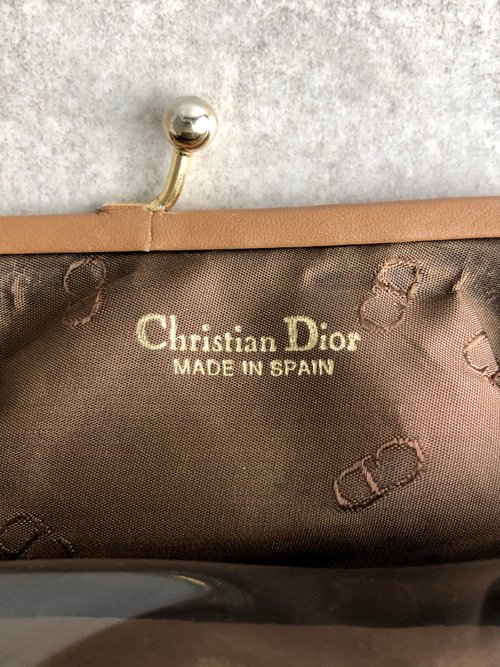 新品同様 ＊ クリスチャンディオール ハニカム がま口 コインケース ベージュ Christian Dior クリスチャン ディオール ハニカム コインケース