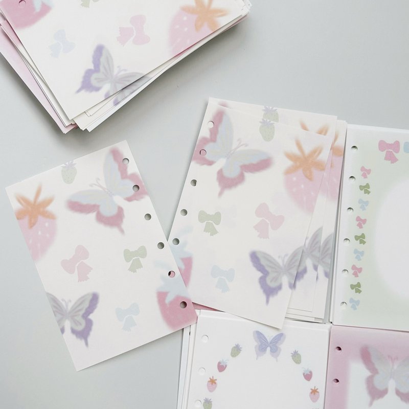 MarkyPuppy original a7 loose-leaf inner page handbook loose-leaf refill butterfly inner page - สมุดบันทึก/สมุดปฏิทิน - กระดาษ 