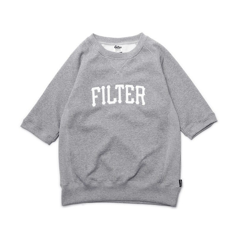 Filter017 Short Sleeve Sweatshirt 五分袖大學T - 男 T 恤 - 棉．麻 灰色