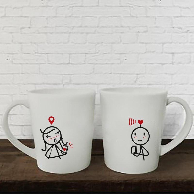 CHECK IN Couple Coffee Mugs - แก้วมัค/แก้วกาแฟ - วัสดุอื่นๆ 