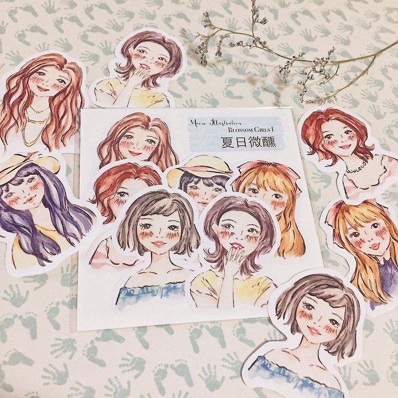 Blossom Girls - Summer Micro WT-026 - Stickers - Paper Multicolor