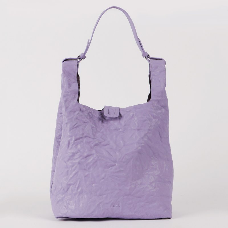 Usual Bag M_Lavender_Goat Crinkle_Genuine leather_Shoulder bag_tote bag - 手提包/手提袋 - 真皮 