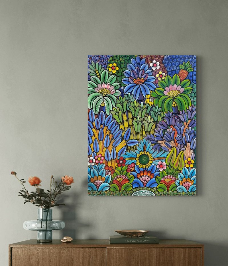 【V115 叢林之心】坦尚尼亞手繪無框畫,掛畫 - 海報/掛畫/掛布 - 其他材質 