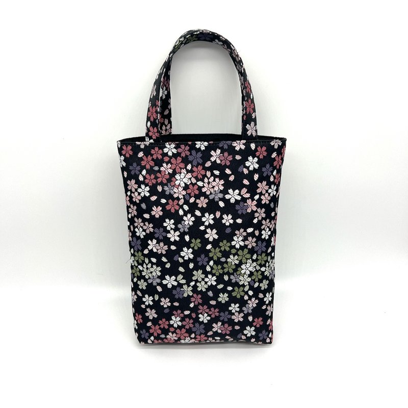 Japanese pattern handbag made from Nishijin-ori and brocade fabric - Handbags & Totes - Polyester Multicolor