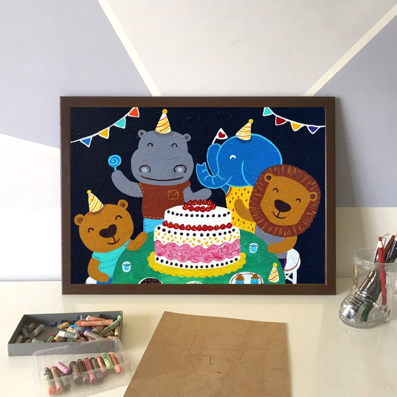 kami插畫拼圖-生日派對 /不含框 - 拼圖 - 紙 