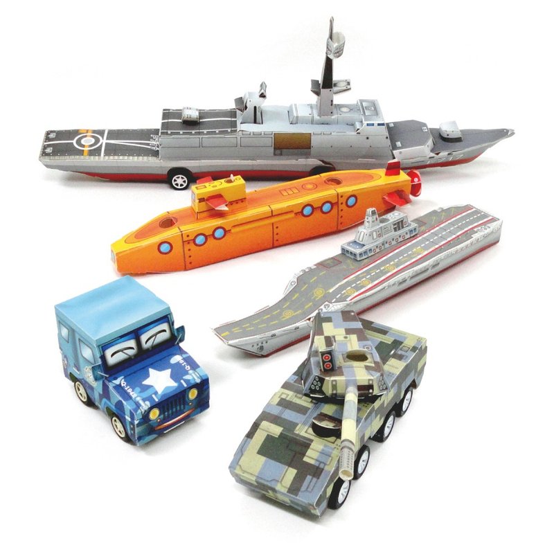 【DIY】潛水艇 拉法葉 航空母艦 吉普車 /材料包/益智/玩具 - 木工/竹藝/紙雕 - 其他材質 