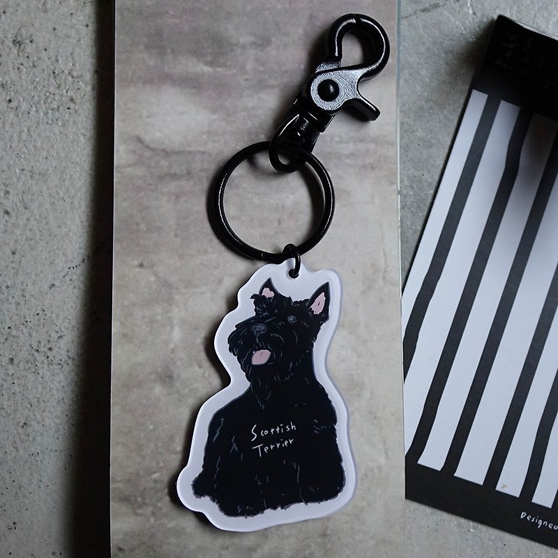 [Fast Shipping] Scottish Terrier Keychain - Keychains - Acrylic Black
