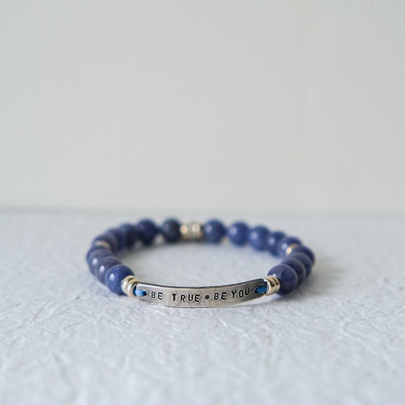 BE TRUE . BE YOU Be your truest self tanzanite bracelet - Bracelets - Jade 