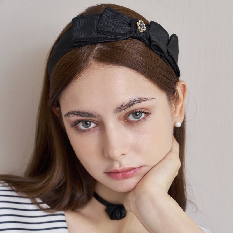 ローラ ヘアバンド - ヘアアクセサリー - その他の素材 ブラック