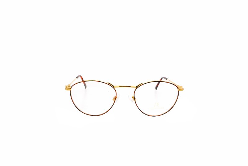 可加購平光/度數鏡片 羅敦司得 Rodenstock R0292 D GM 80年代德國製古董眼鏡 - 眼鏡/鏡框 - 其他金屬 咖啡色