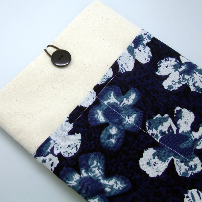 11" to 15" MacBook sleeve, Custom laptop and tablet (M-222) - Laptop Bags - Cotton & Hemp Blue