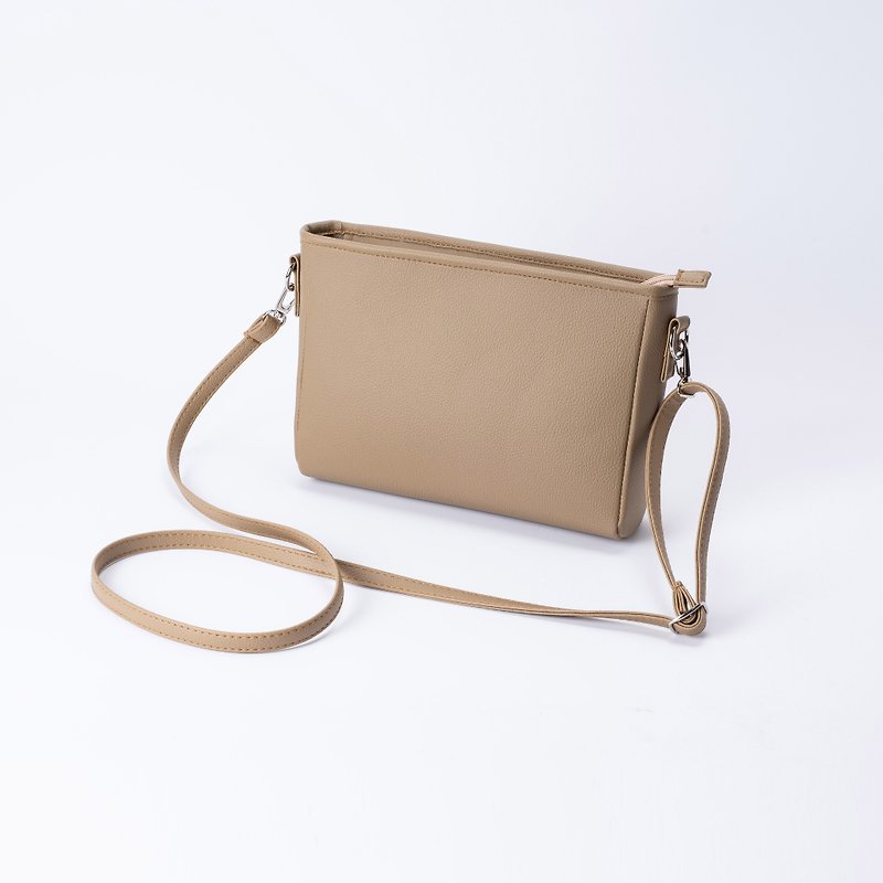 Lightweight crossbody bag camel - Messenger Bags & Sling Bags - Faux Leather Khaki