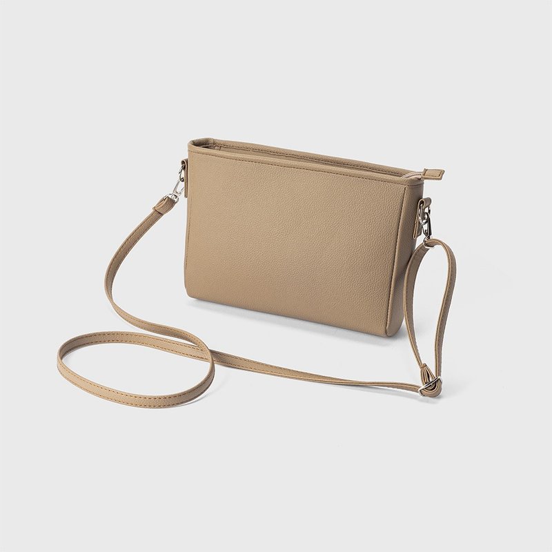 輕便斜背包 駝色 - 側背包/斜孭袋 - 人造皮革 卡其色