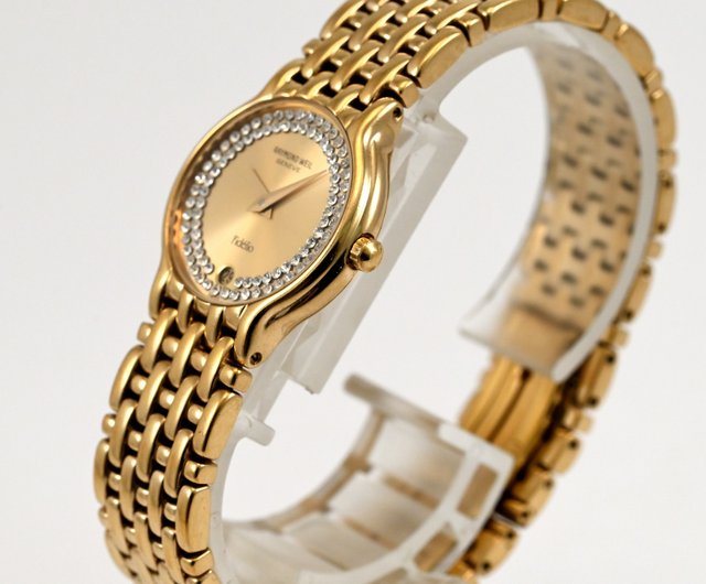 送料無料 ビンテージ RAYMOND WEIL Geneve Fidelio 4702 女性用