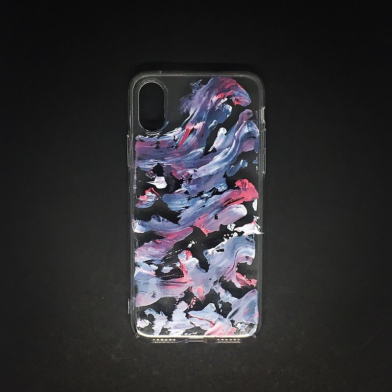 Acrylic 手繪抽象藝術手機殼 | iPhone X/XS | Amusement - 手機殼/手機套 - 壓克力 紫色