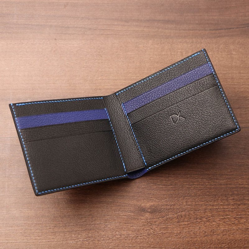 Classic Wallet - กระเป๋าสตางค์ - หนังแท้ สีน้ำเงิน
