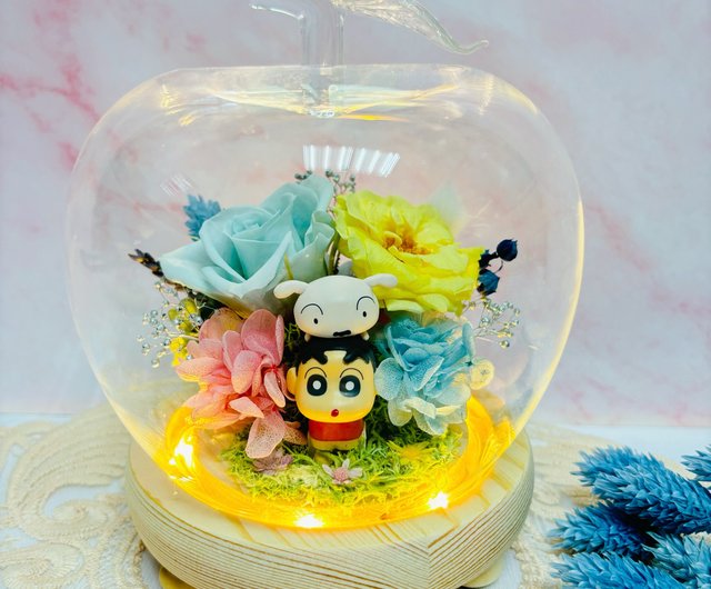 24hr shipment [Crayon Shin-chan] Eternal Flower Night Light Glass