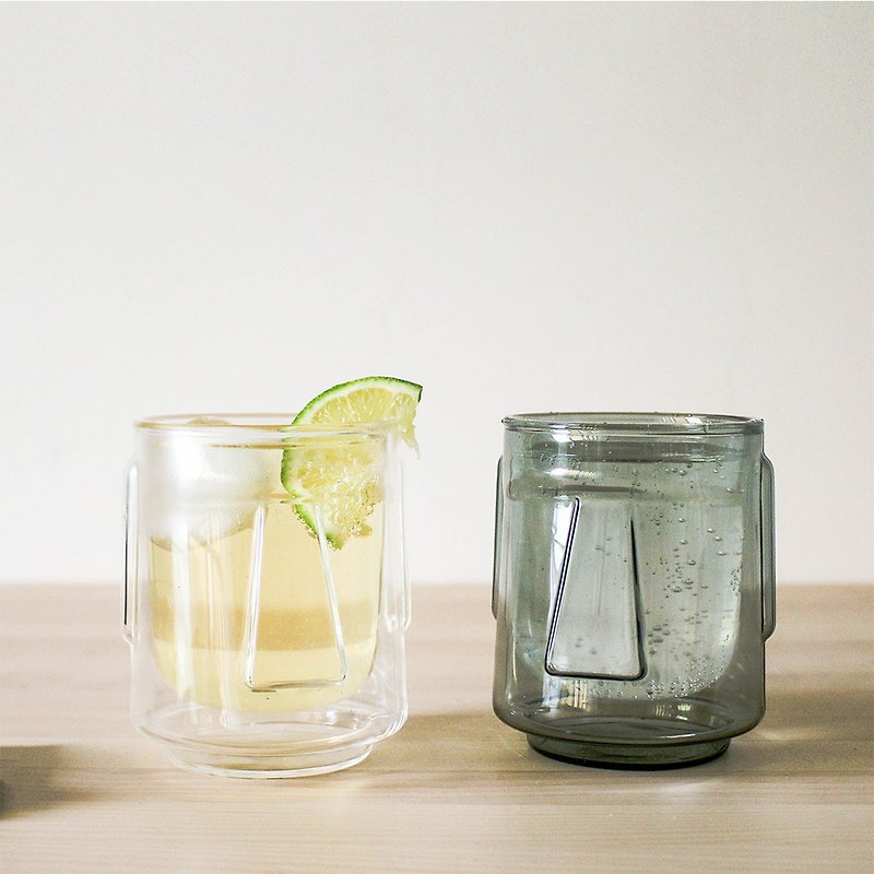 摩艾雙層杯兩入組(清透/透黑) - 杯/玻璃杯 - 玻璃 透明