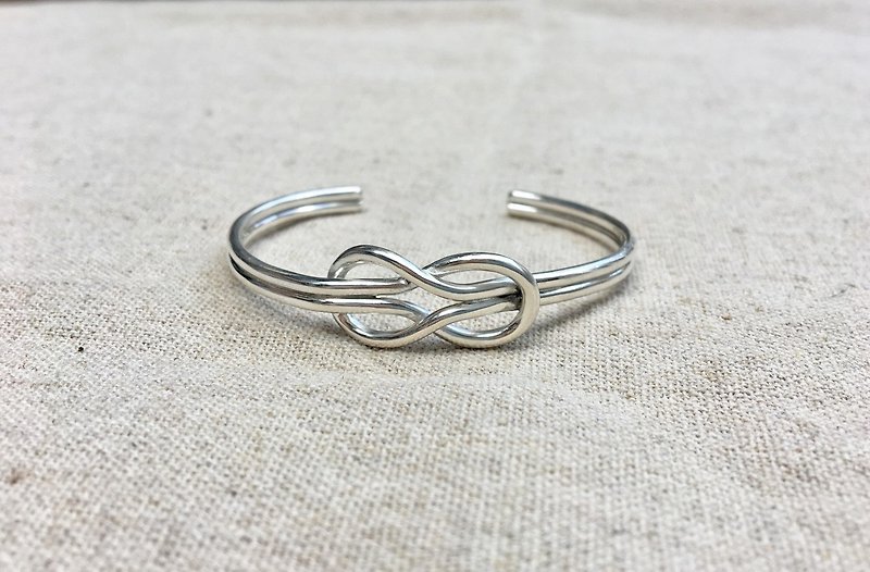 Kawagoe 925 sterling silver knot Of Hercules Knot Of Hercules sterling silver bracelet hand made limited edition - Bracelets - Other Metals Silver