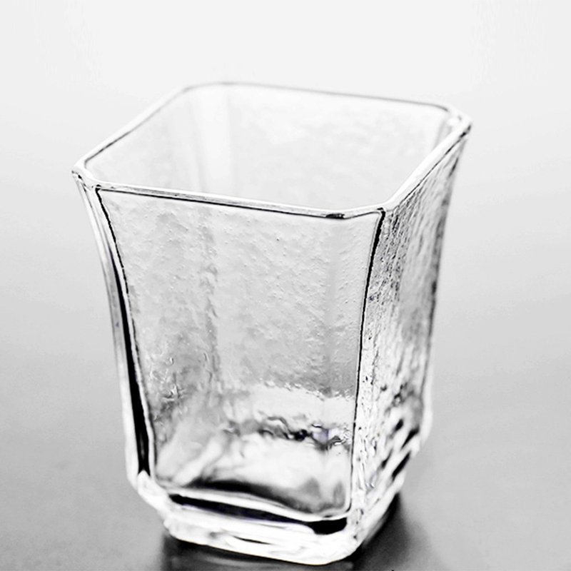 Glass Square Snow Grain Cup - Teapots & Teacups - Glass Transparent