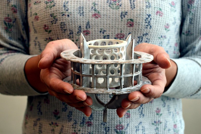 壁掛け式陶製燭台　幻燈ランタン#1 - 香氛蠟燭/燭台 - 陶 