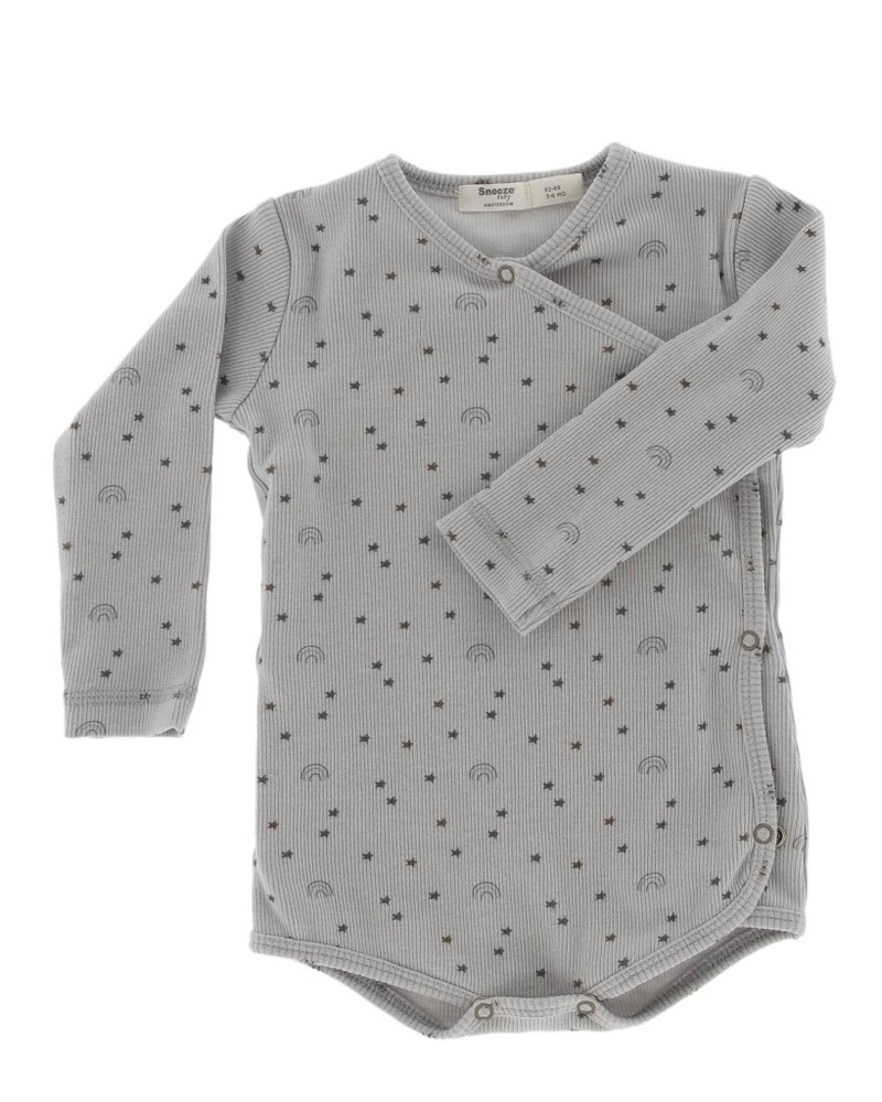 Organic romper let's grow (62/68 size for 2-6M) - Onesies - Cotton & Hemp Gray