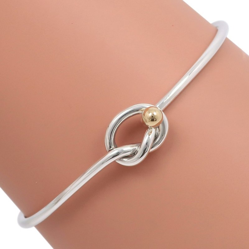 【日本直送】ティファニー TIFFANY&Co. ラブノット バングル シルバー925×K18YG 約6.6g レディース【中古】 - 手鍊/手環 - 銀 銀色
