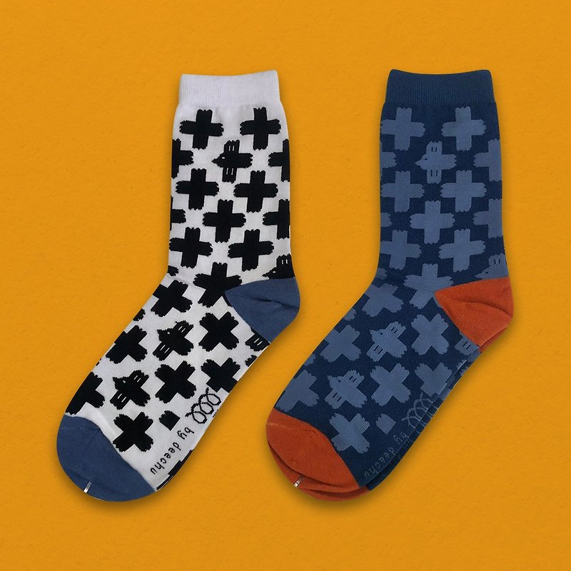 CLASSIC PATTERN SOCKS | HOUNDSTOOTH COMBO - Socks - Cotton & Hemp Multicolor