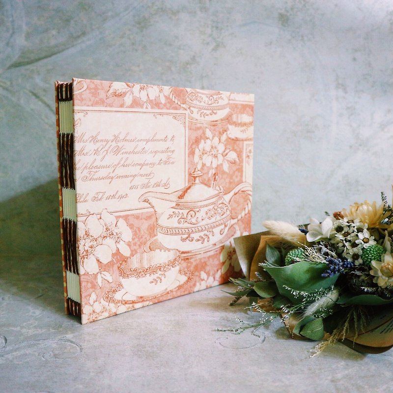 Miss French crocodile ﹝ ﹞ tea handmade wire-bound book - สมุดบันทึก/สมุดปฏิทิน - กระดาษ 