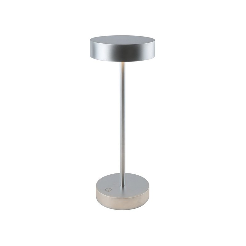 義大利UBIQUA Standy 輕奢工業風USB充電式檯燈(大款)-星河銀 - 燈具/燈飾 - 其他金屬 銀色