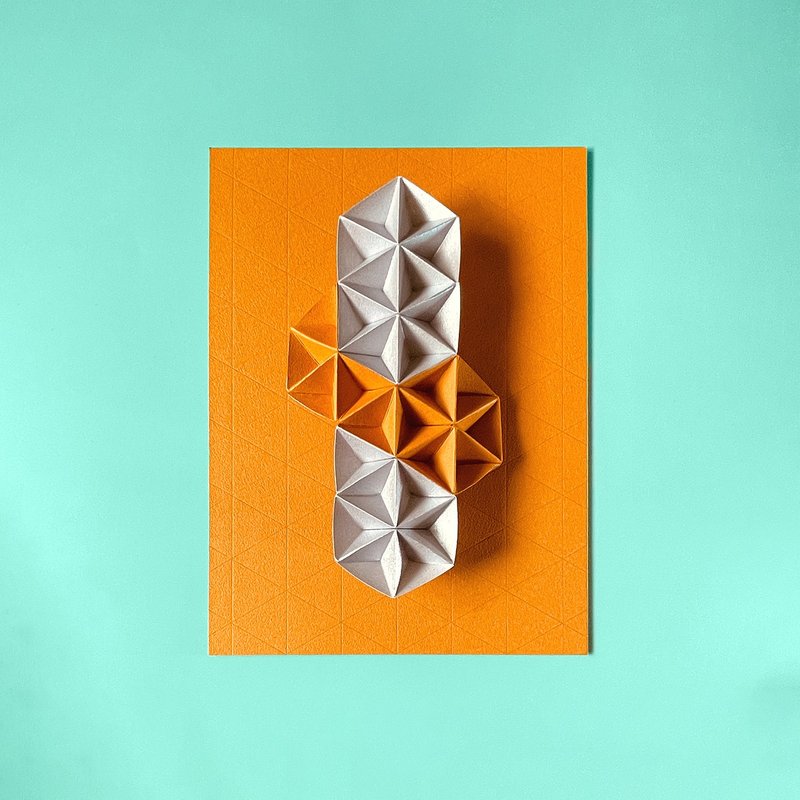 【風格掛飾】浮動的維度 | cross | 橘銀款 - 擺飾/家飾品 - 紙 橘色
