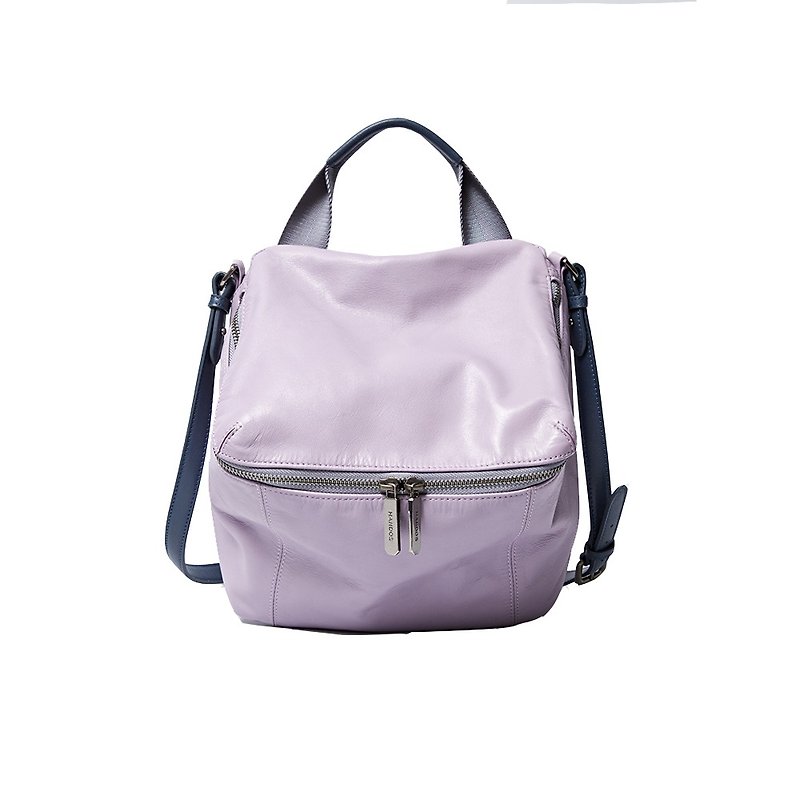 [Pimm's] Sheepskin Lightweight Casual Handbag - Pink Purple - กระเป๋าแมสเซนเจอร์ - หนังแท้ สึชมพู