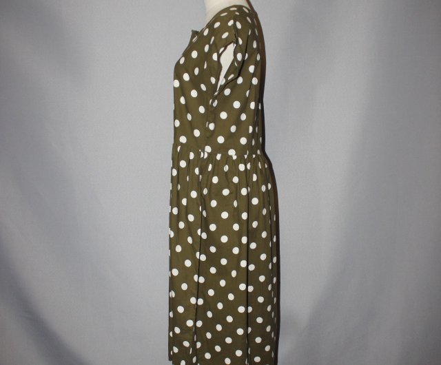 japan sage polka dot dress