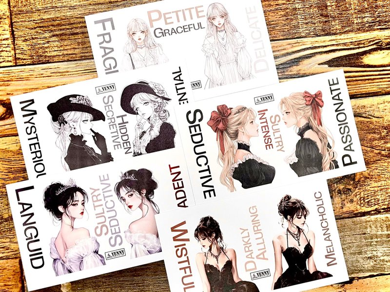 (special paper 5 types 5pcs bundle pack) girls ver.3 5 types - 貼紙 - 紙 多色