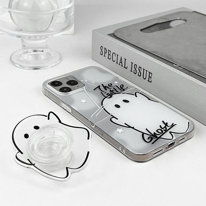 Galvanized Little Ghost Double Layer iPhone Case - เคส/ซองมือถือ - วัสดุอื่นๆ 