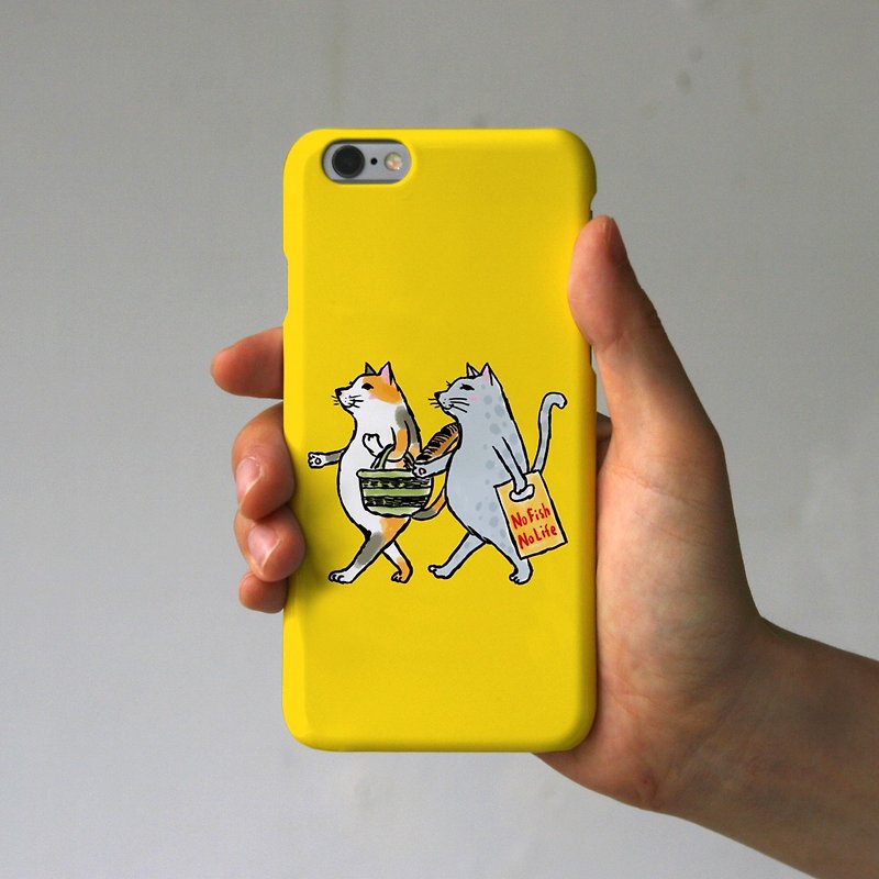 iPhoneケース　猫たち　イエロー - 手機殼/手機套 - 紙 黃色