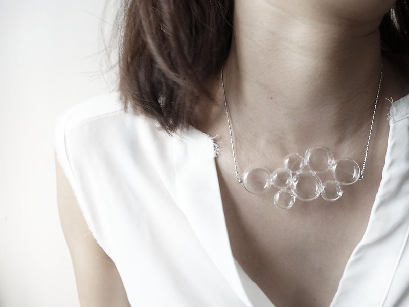Bubble Glass Wave Necklace - Chokers - Paper Transparent