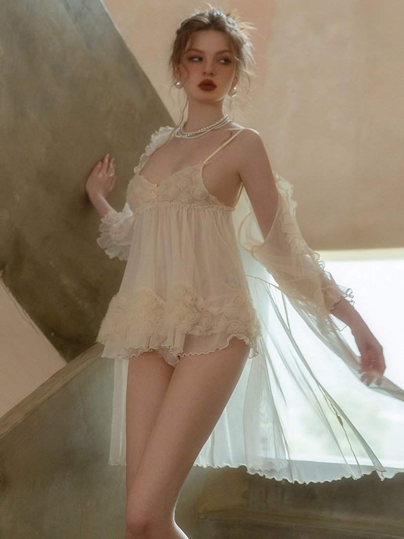 Super cute and sexy dress with flowers - 睡衣/居家服 - 其他材質 